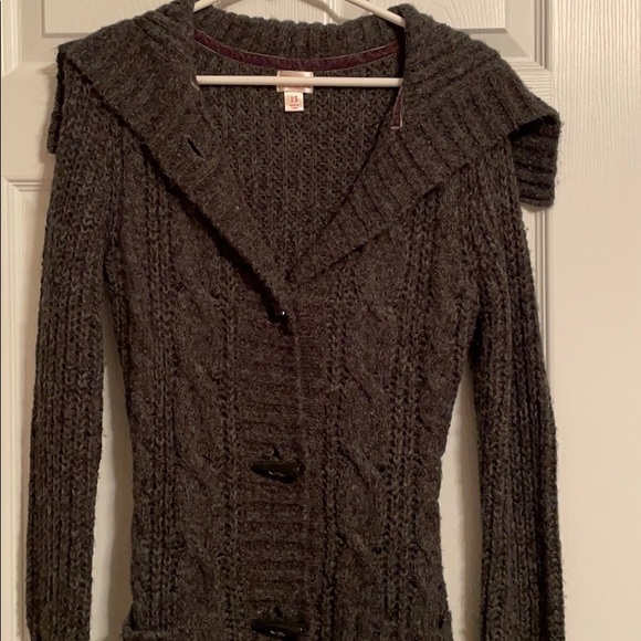 Long Gray Target Cardigan - Picture 2 of 6